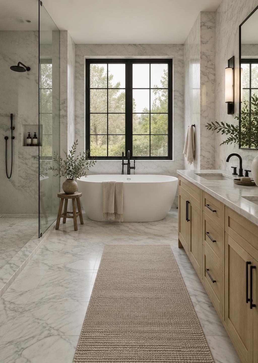 Renovated primary bathroom